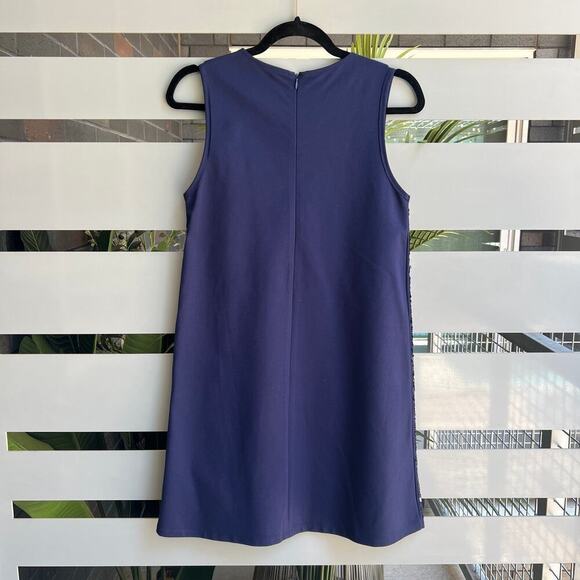 Guess Navy Blue Sequin Front Mini Shift Dress Size S - Picture 5 of 10